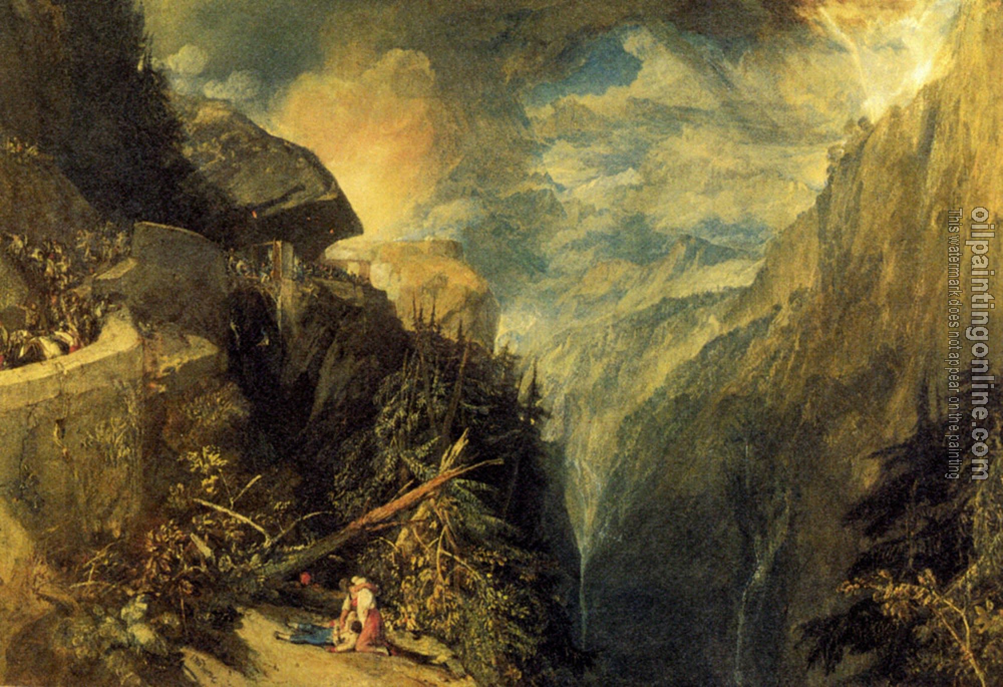 Turner, Joseph Mallord William - The Battle of Fort Rock, Val d'Aoste, Piedmont